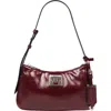 True Religion Horseshoe Plaque Shoulder Bag In Burgundy