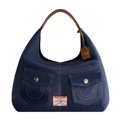 True Religion Horseshoe Pocket Large Hobo In Blue