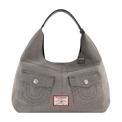 True Religion Horseshoe Pocket Large Hobo In Grey