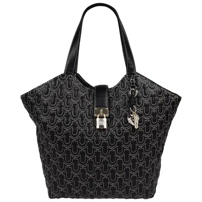 True Religion Horseshoe Quilt Charm Tote In Black