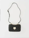 True Religion Horseshoe Quilted Flap Bag In Black