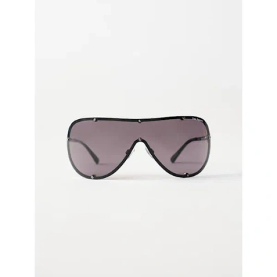 True Religion Horseshoe Round Sunglasses In Black