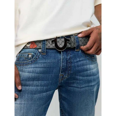 True Religion Horseshoe Serpent Belt In Black