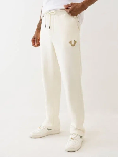 True Religion Horseshoe Straight Sweatpant In White