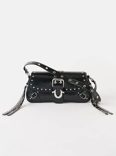 True Religion Horseshoe Tassle Stud Bag In Black