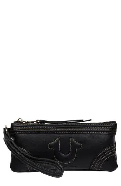 True Religion Horseshoe Wristlet In Black