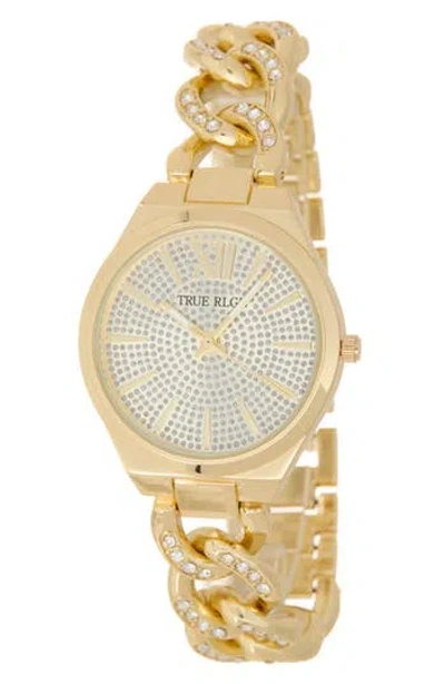 True Religion Iced Crystal Bracelet Watch, 33.2mm In Gold