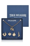True Religion Interchangeable Charm Necklace Set In Gold