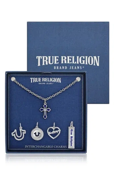 True Religion Interchangeable Charm Necklace Set In Metallic