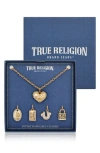 True Religion Interchangeable Charms Necklace In Blue