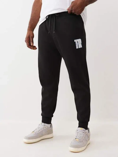 True Religion Iridescent Logo Jogger In Black