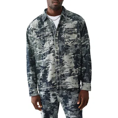 True Religion Men's Jacquard Super T Western Shirt In Blue