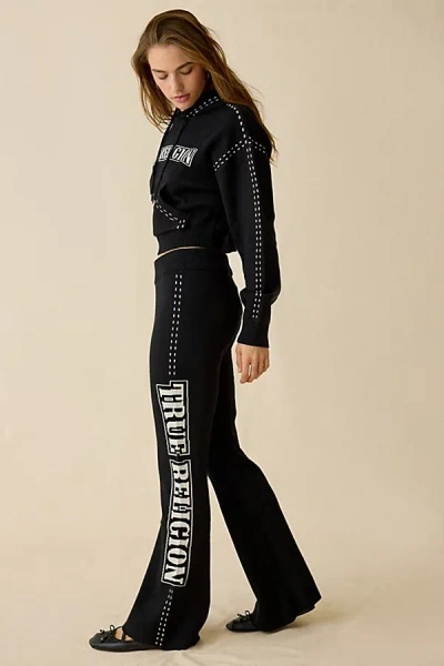 True Religion Jacquard Graphic Relaxed Sweatpant In Black, Women's At Urban Outfitters