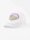 True Religion J'adore Mon Trucker Hat In White