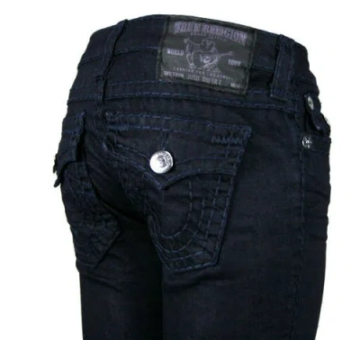 Pre-owned True Religion Jeans Julie Super T Inglorious Skinny Midnight Stitch Wg9599mt2 In Blue
