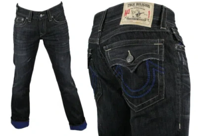 Pre-owned True Religion Jeans Men's Ricky Black Blue Reverse Dye Expression M08859gm9