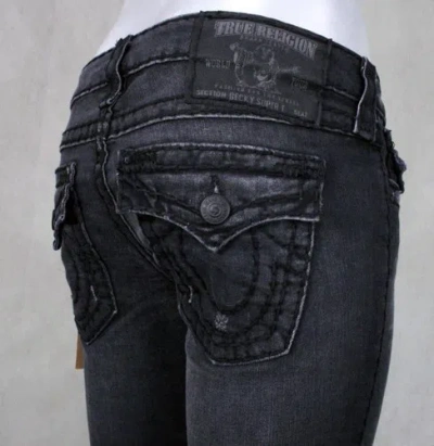 Pre-owned True Religion Jeans Women's Becky Super T Independence Dk Gray Wax564bkt2