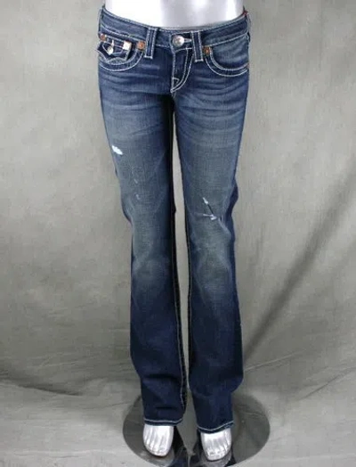 Pre-owned True Religion Jeans Women's Billy Big T Classic Short Fuse Style 10572nbt In Blue