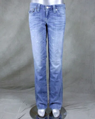Pre-owned True Religion Jeans Women's Billy Santa Ana Lightweight Denim W07572ts In Blue