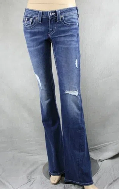 Pre-owned True Religion Jeans Women's Joey Disco Fever Medium Laredo 10503c73 In Blue