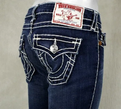 Pre-owned True Religion Jeans Women's Joey Super T Dusty Skies Dark Wash Flare 10503nbt2