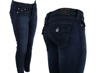 Pre-owned True Religion Jeans Women's Serena Super Skinny Jean Luckdraw Dark Wcjn96ri In Blue