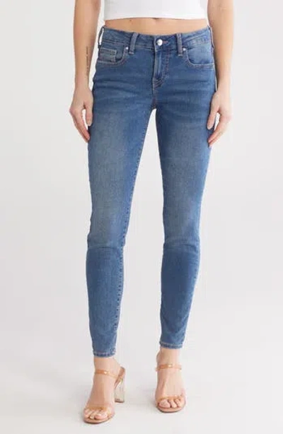 True Religion Jennie Crystal Mid Rise Skinny Jeans In Medium Wintry