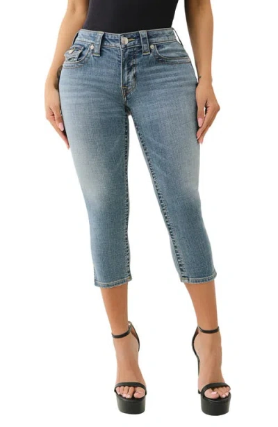 True Religion Jennie Curvy Crop Skinny Jeans In Sunset Rose