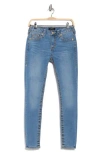 True Religion Jennie Curvy Mid Rise Skinny Jeans In Blue