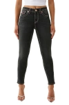 True Religion Women's Jennie Skinny Big T Flap Jeans In Black