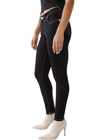 True Religion Jennie Curvy Womens Mid-rise Stretch Skinny Jeans In Multi