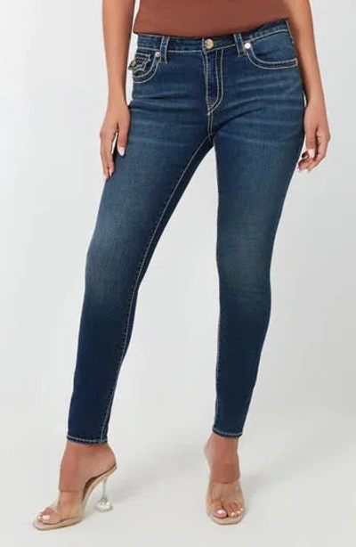 True Religion Jennie Flap Skinny Jeans In Brown