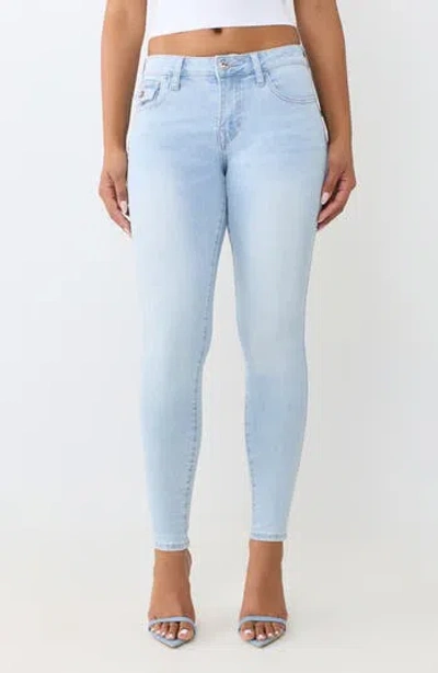 True Religion Jennie Mid Rise Flap Skinny Jeans