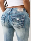 True Religion Jennie Mid Rise Triple Big T Skinny Jean In Blue