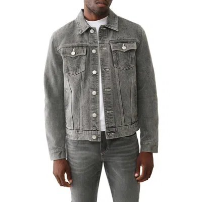 True Religion Jesse Trucker Jacket In Gray