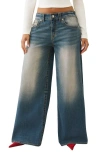 True Religion Jessie Wide Leg Jeans In Blue