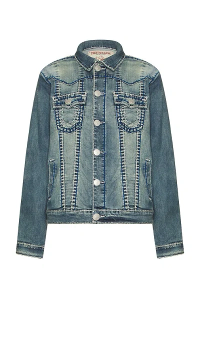 True Religion Jimmy Jacket In Albarn Medium Wash