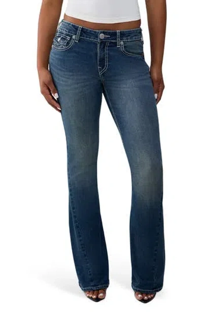 True Religion Joey Big T Flare Leg Jeans In Medium Cowboys Work Wash