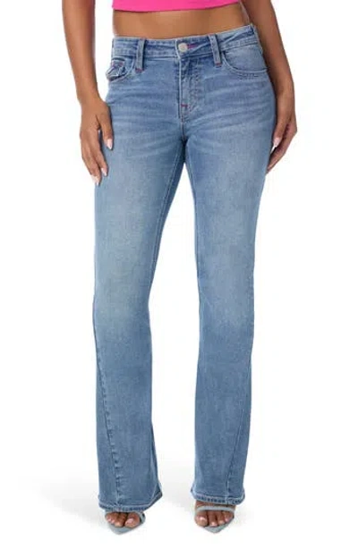 True Religion Joey Flap Flare Jeans In White
