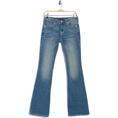 True Religion Joey Flap Pocket Flare Leg Jeans In Blue