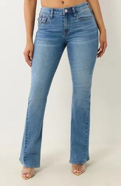 True Religion Joey Flap Pocket Flare Leg Jeans In Blue