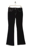 True Religion Joey Flap Pocket Flare Leg Jeans In Rinse Black