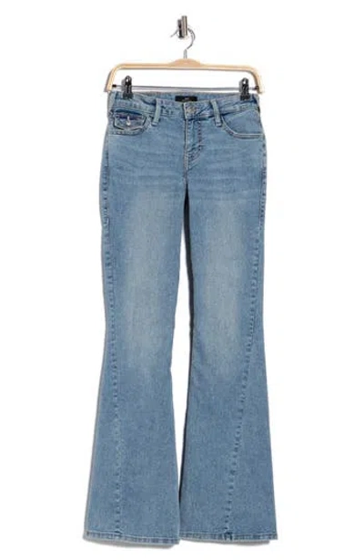 True Religion Joey Low Rise Flap Pocket Flare Jeans In Blue