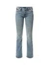 True Religion Joey Mid Rise Flare Flap Jeans In Peak Spot