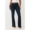True Religion Joey Stud Embellished Flare Jeans In Blue