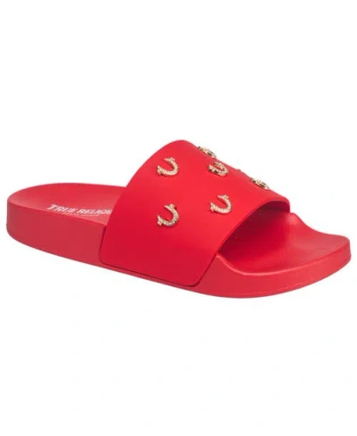 True Religion Kash Pool Slide In Red