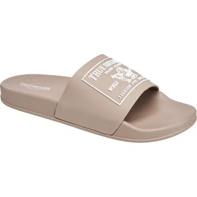True Religion Kendrick Logo Slide In Brown