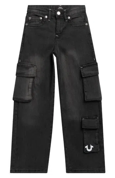 True Religion Kids' Bobby Cargo Jeans In Black