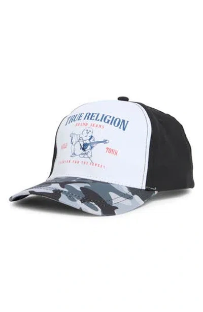 True Religion Kids' Camo Dad Cap In Black