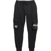 True Religion Kids' Cargo Fleece Joggers In Black